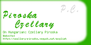 piroska czellary business card